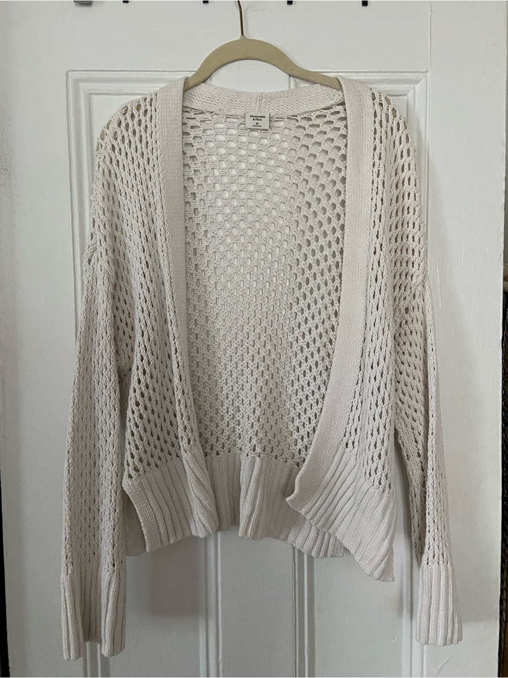 Abercrombie & Fitch Open-Knit Cream Women's Cardigan